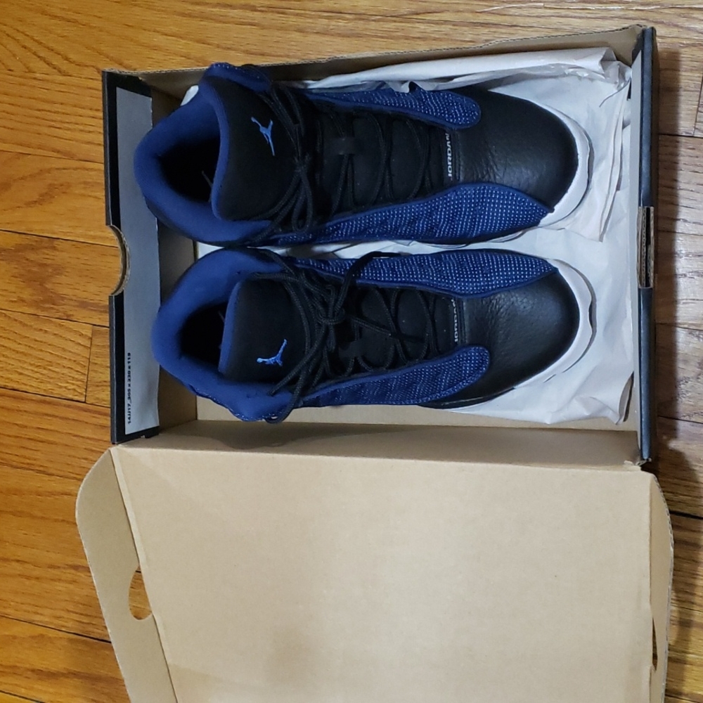 jordan 13 Retro Navy/University Blue-Black,size-7Y